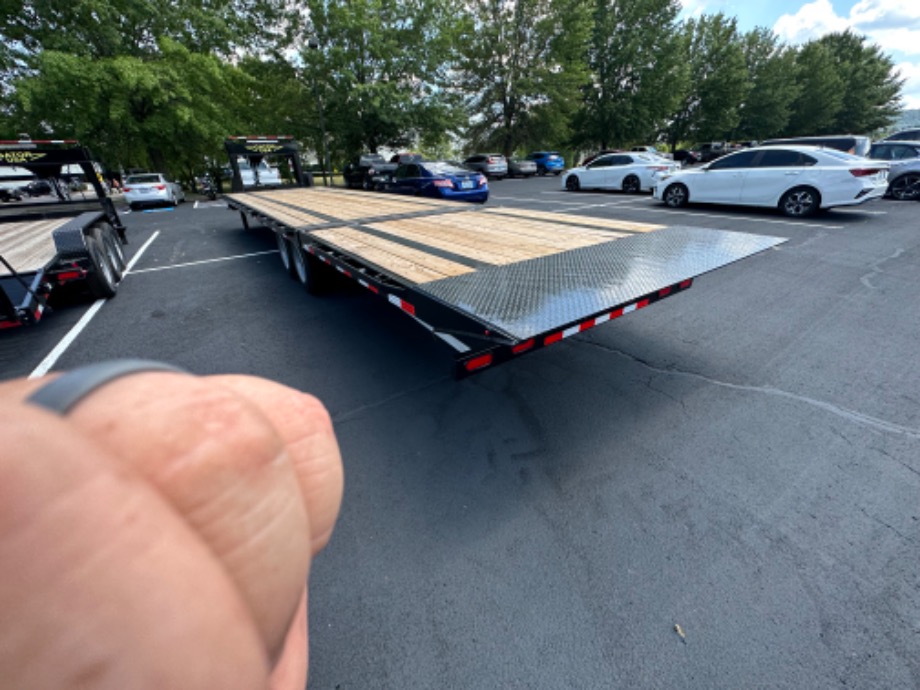 Hydraulic Dovetail Trailer 8k axles 25+10 For Sale Best Equipment Trailer 