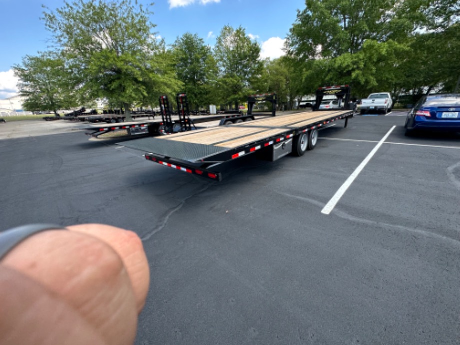 Hydraulic Dovetail Trailer 8k axles 25+10 For Sale Best Equipment Trailer 