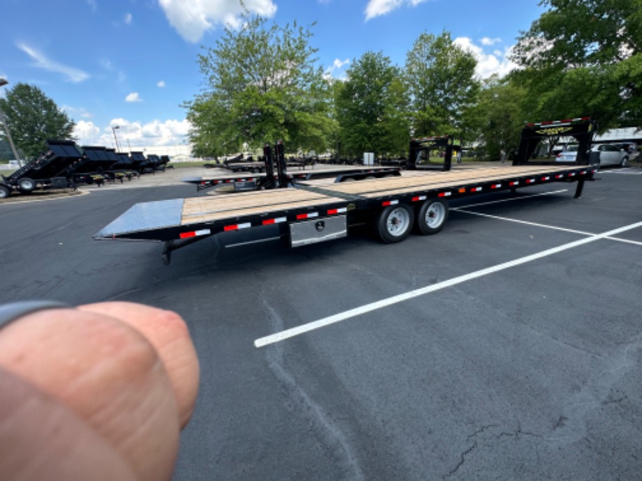 Hydraulic Dovetail Trailer 8k axles 25+10 For Sale Best Equipment Trailer 